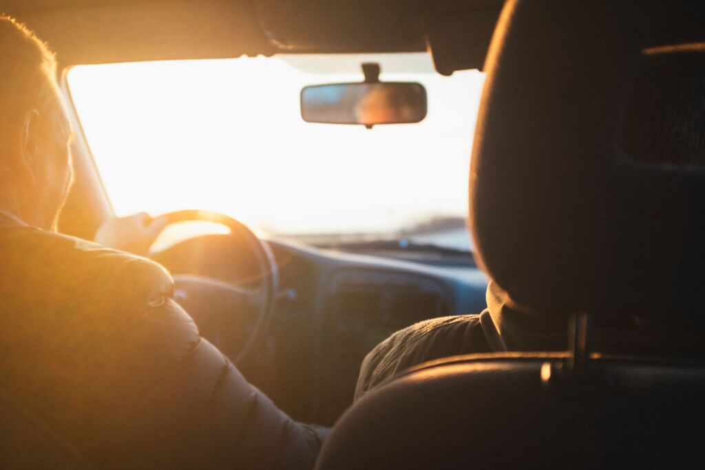 man driving in the afternoon