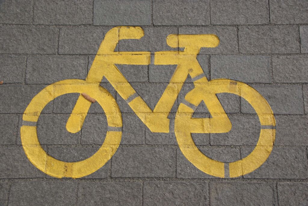 road marking for bicycle zone