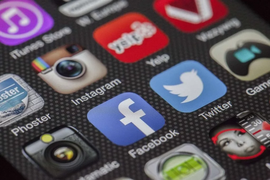 phone screen showing social media apps